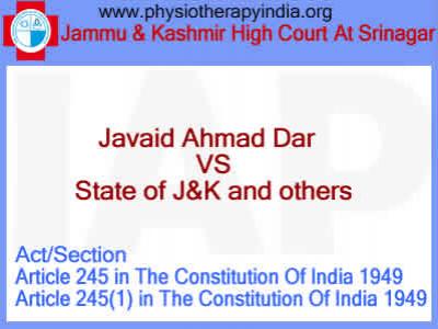Javaid Ahmad Dar  Vs State of J&K and others